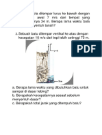 Soal Latihan Pra Ulangan Kinematika Mipa