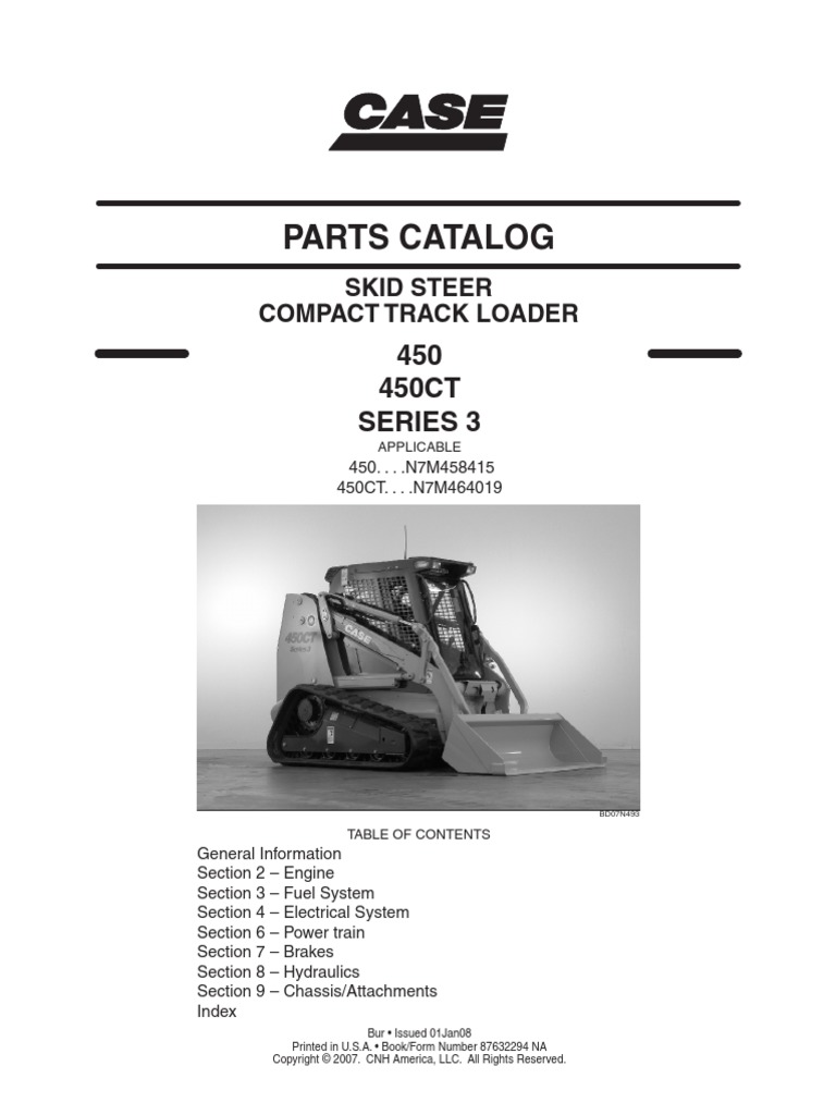 Case 450 450ct Series 3 Skid Steer Loader (Equipment) Fuel Injection