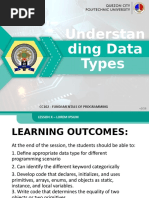 CC102 Lesson 3 Bsit - PPT Variables Data Types