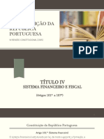 Constituição Da Republica Portuguesa - Sistema Financeiro e Fiscal