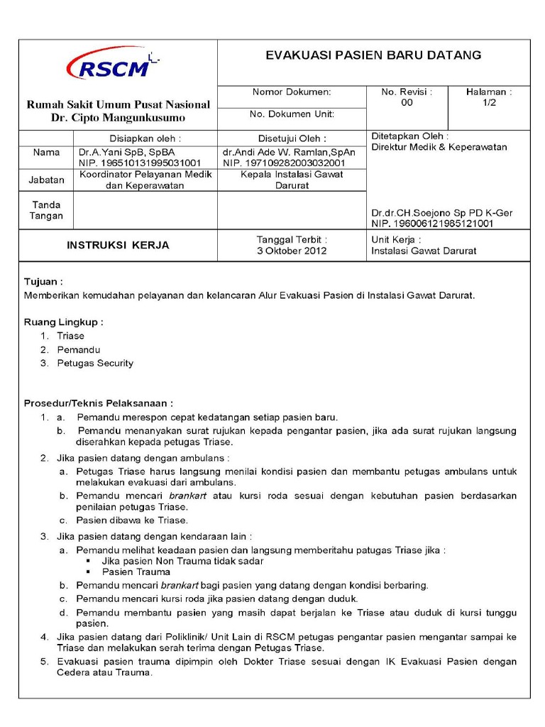 Sop Igd RSCM | PDF