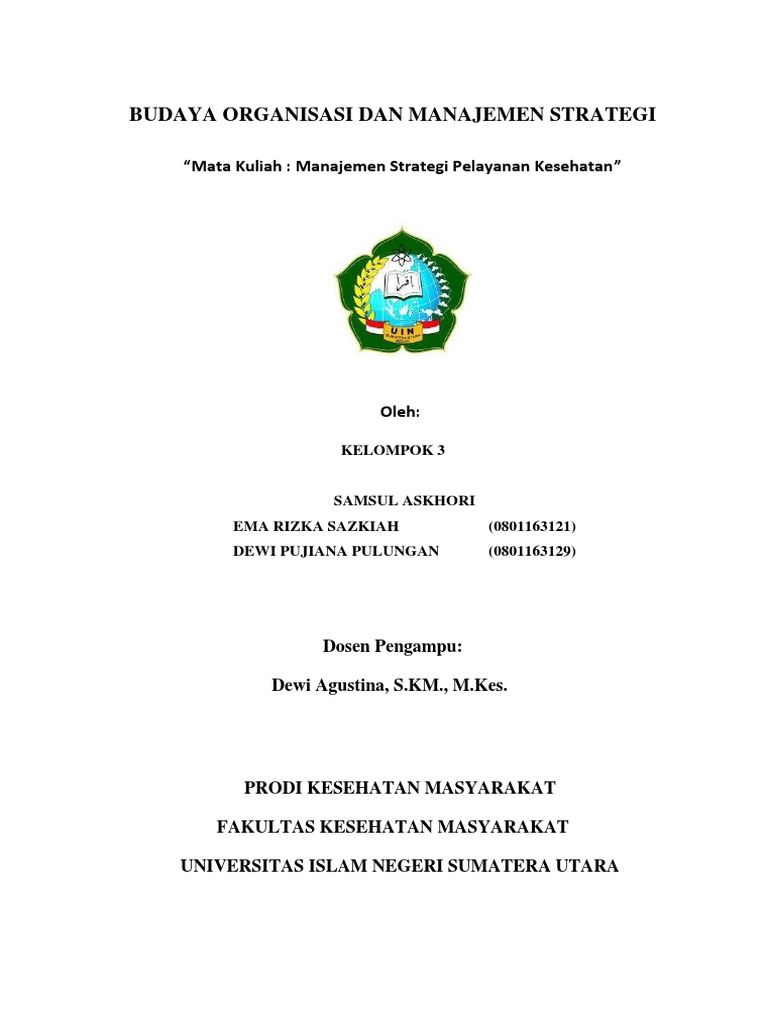 Budaya Organisasi Dan Manajemen Strategi Docx