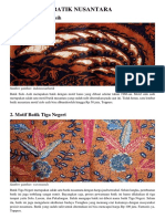 Macam-Macam Batik Nusantara