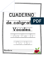 Cuaderno de Caligrafía y Grafomotricidad Vocales PDF