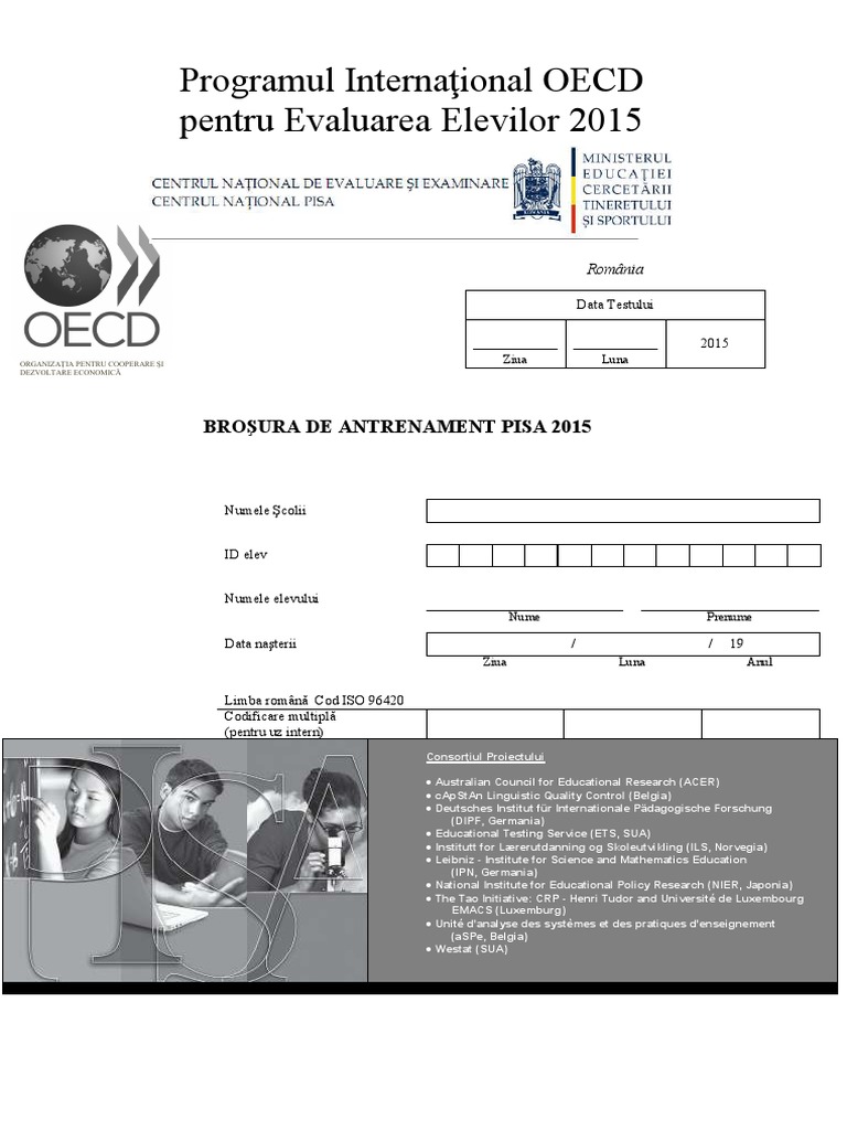 Modele de Test PISA 2015 | PDF