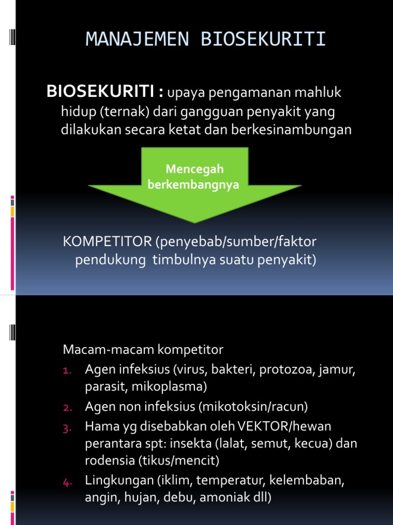 Penyakit Dan Biosecurity | PDF | Sains & Matematika