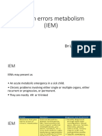 Inborn Errors Metabolism (IEM)
