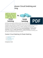 Difference Between Circuit Switching and Packet Switching