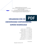 Trabajo III Unidad Organizacion de La Unesr Listo