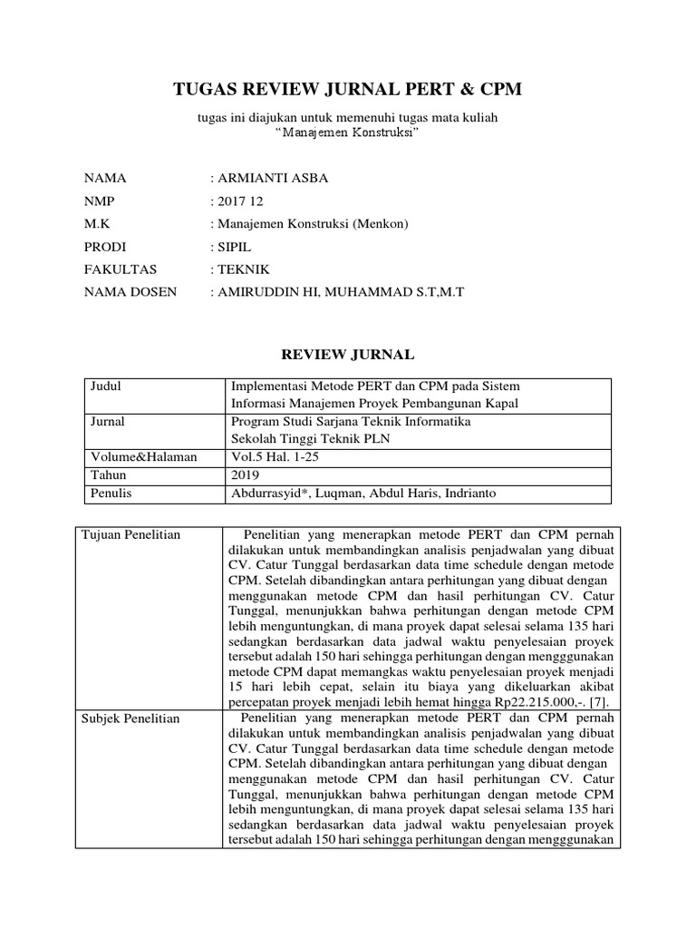 Contoh Review Jurnal