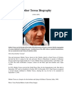 Mother Teresa Biography