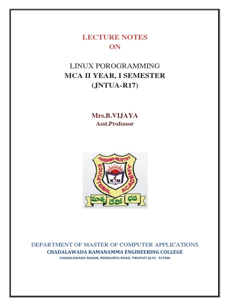 Linux Final Notes PDF | PDF | Linux | Unix