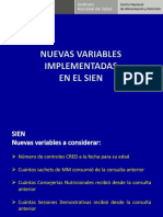 Variables Implementadas SIEN 2012