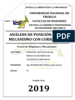 INFORME N°03 LABORATORIO DE MÁQUINAS Y MECANISMOS - ANÁLISIS DE POSICIÓN DE UN MECANISMO CON CORREDERA (1)
