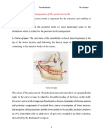 Arrangement of The Posterior Teeth