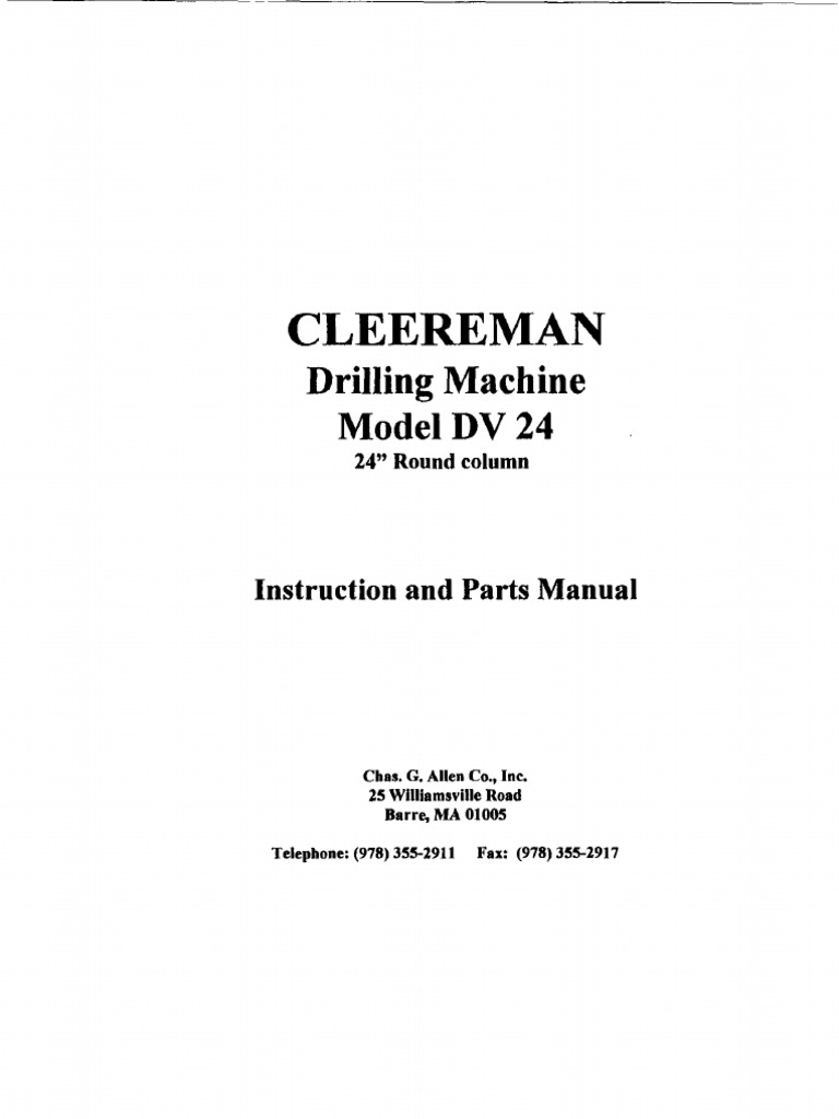Cleereman Model DV 24 PDF | PDF