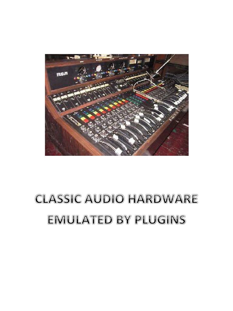 Classic Audio Hardware Emulated by Native VstRtas Plugins PDF