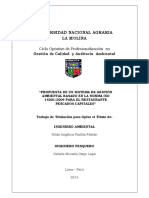 Propuesta de Implementación Con La Norma ISO 14001 para Restaurantes