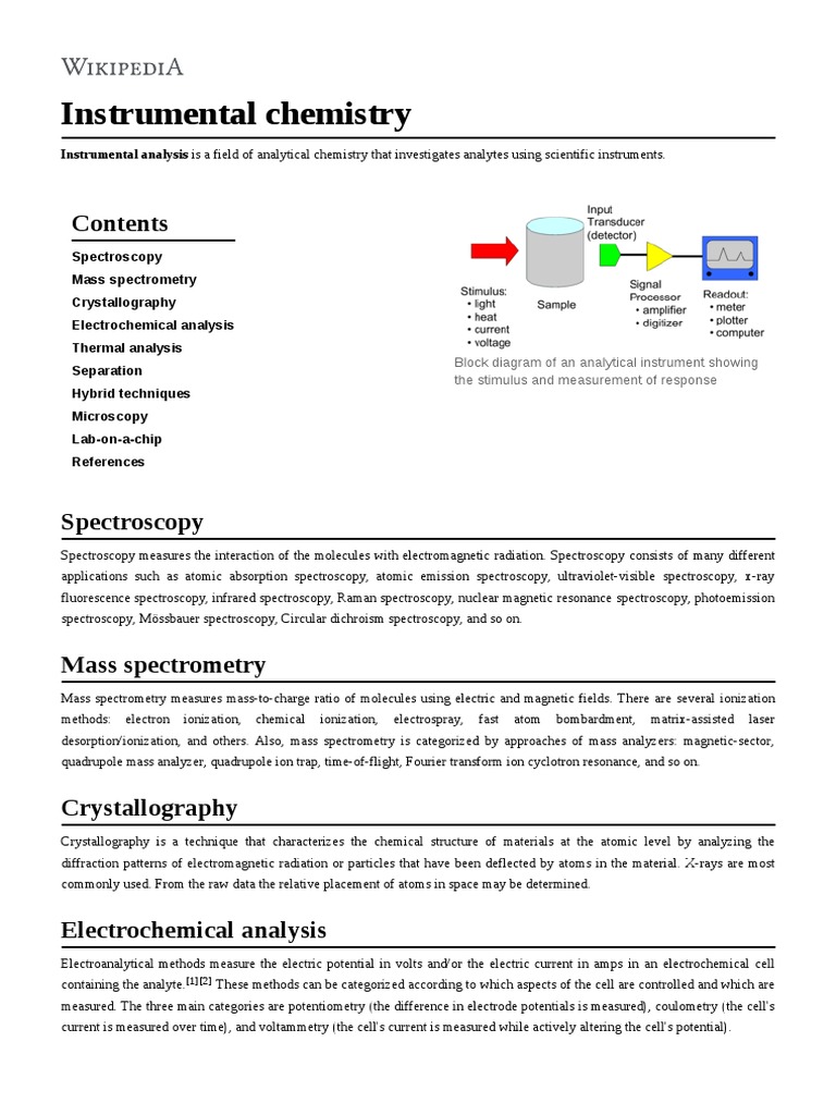 Instrumental Chemistry PDF Instrumental Chemistry Analytical