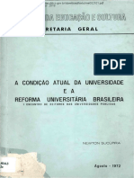 A condição atual da universidade e a reforma universitária brasileira
