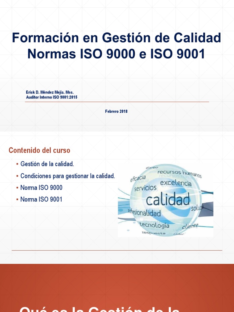 Gestión de Calidad y Normas ISO 9001 | PDF | Gestión de la calidad ...