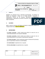 PRC-SST-018 Procedimiento Acción Correctiva, Preventiva y de Mejora