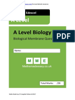 Biological Membranes A Biology Questions AQA OCR Edexcel PDF