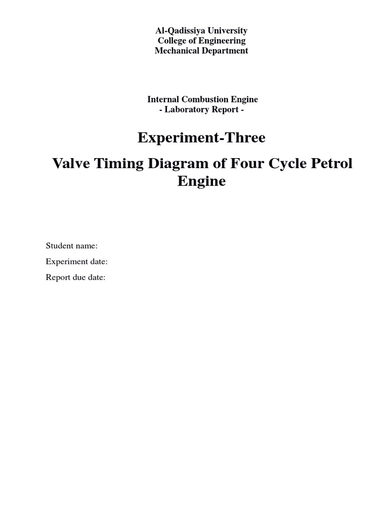 Valve Timing Diagram PDF Internal Combustion Engine Piston