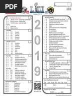 2019 Super Bowl LIII 53 Prop Bet Sheet