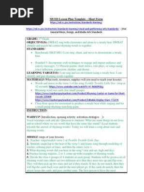 mued lesson plan