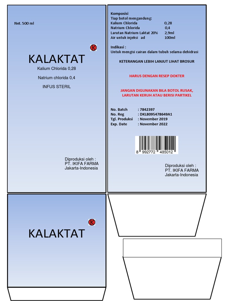 Kerdus Infus Darrow Na Laktat | PDF