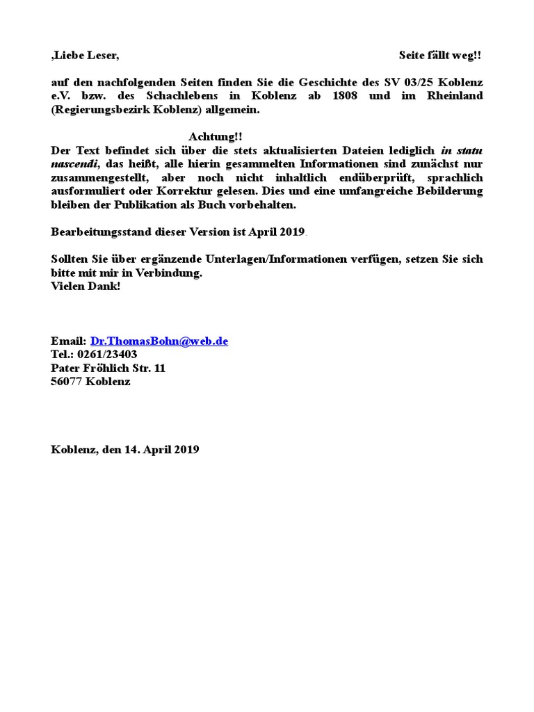 Sv Koblenz 03 25 History