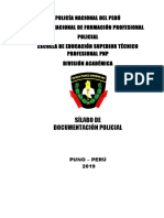 Silabus Desarrollado Documentacion Policial2019