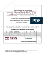 Procedimiento Mantención de Luminaria de Postes de Red BT