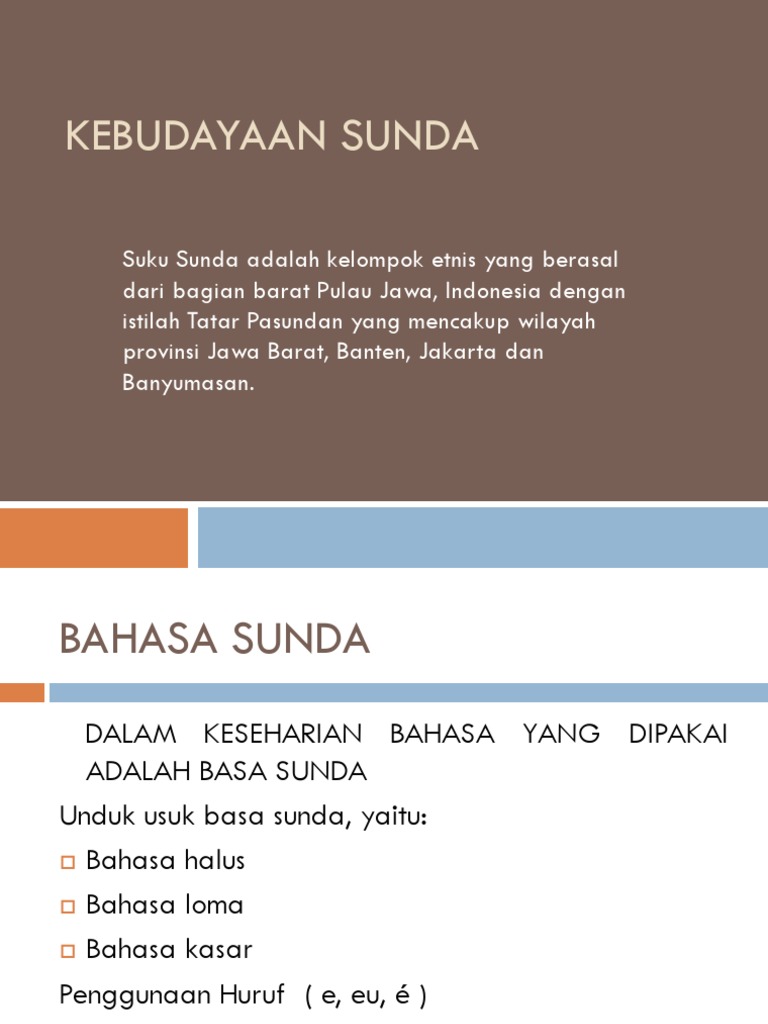 Bahasa Sunda Pisang penggunaan dalam budaya Sunda