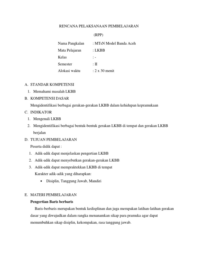 Rpp Pramuka Lkbb Pdf