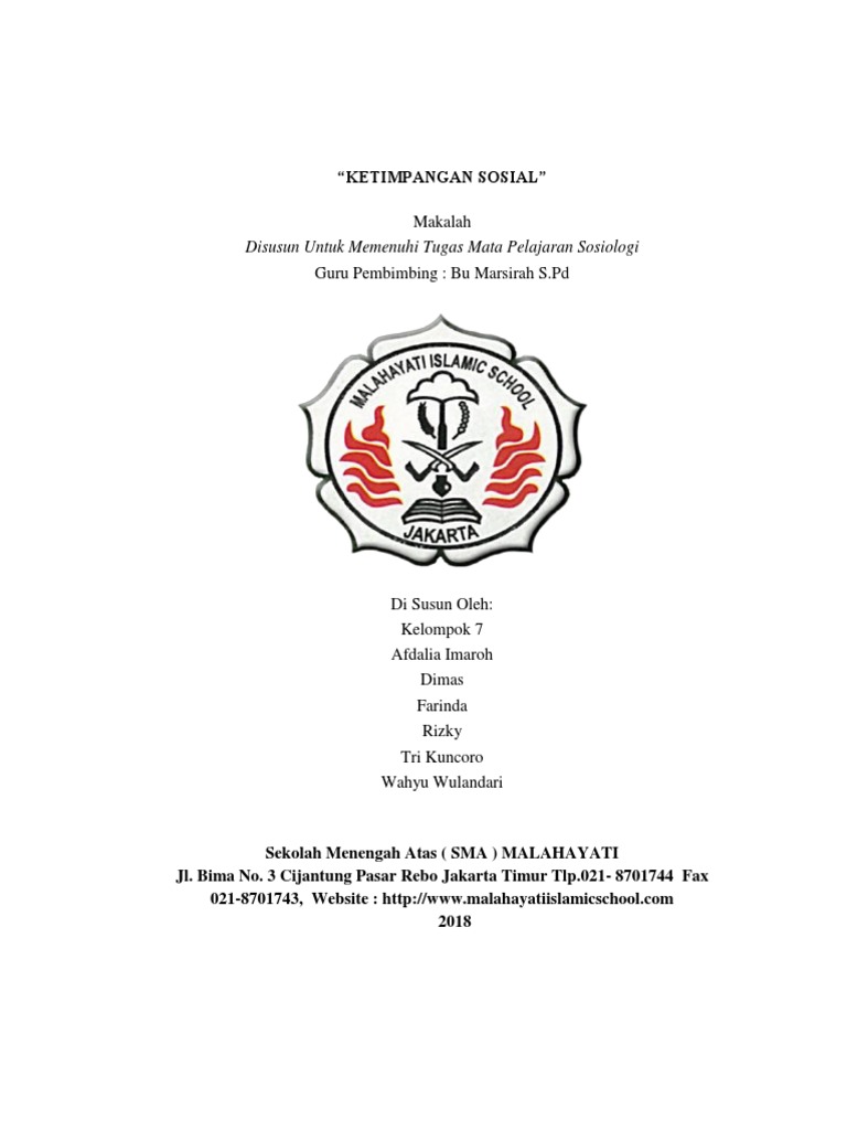 Makalah Ketimpangan Sosial