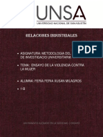 Violencia Contra La Mujer Ensayo