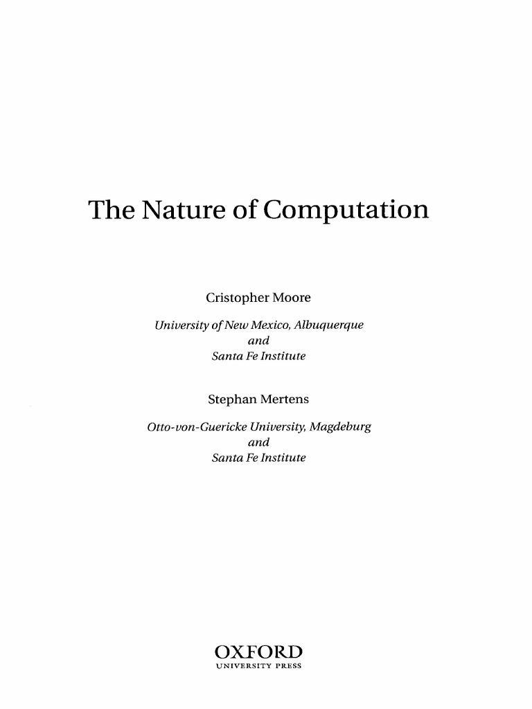 The Nature of Computation PDF | PDF
