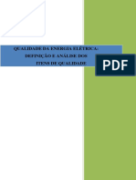 Qualidade Da Energia Elétrica - Definição e Análise Dos Itens de Qualidade