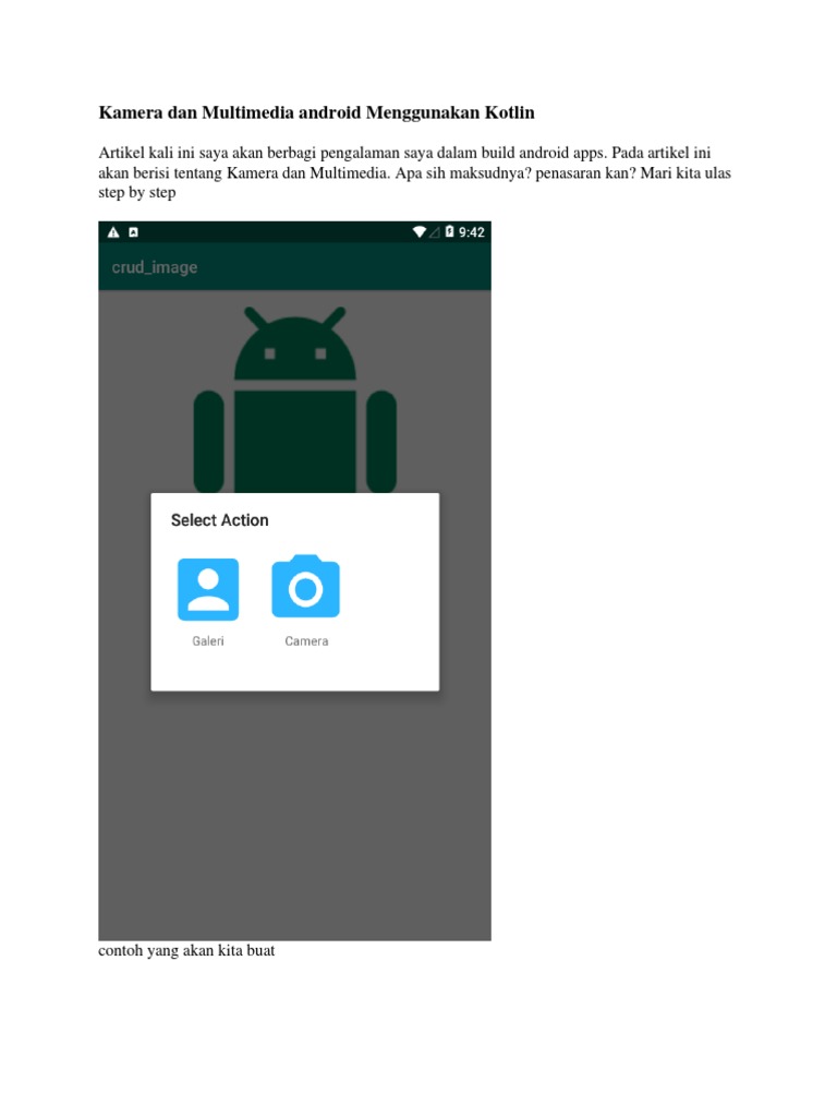 Kamera dan Multimedia di Android Kotlin | PDF | Komputer