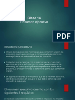 Resumen Ejecutivo Clase 14