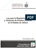 Ley para La Regularización y Titulación de Predios Urbanos en El Estado de Jalisco - 0
