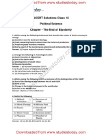 NCERT Solutions Class 12 Political Science The End of Bipolarity (1).pdf