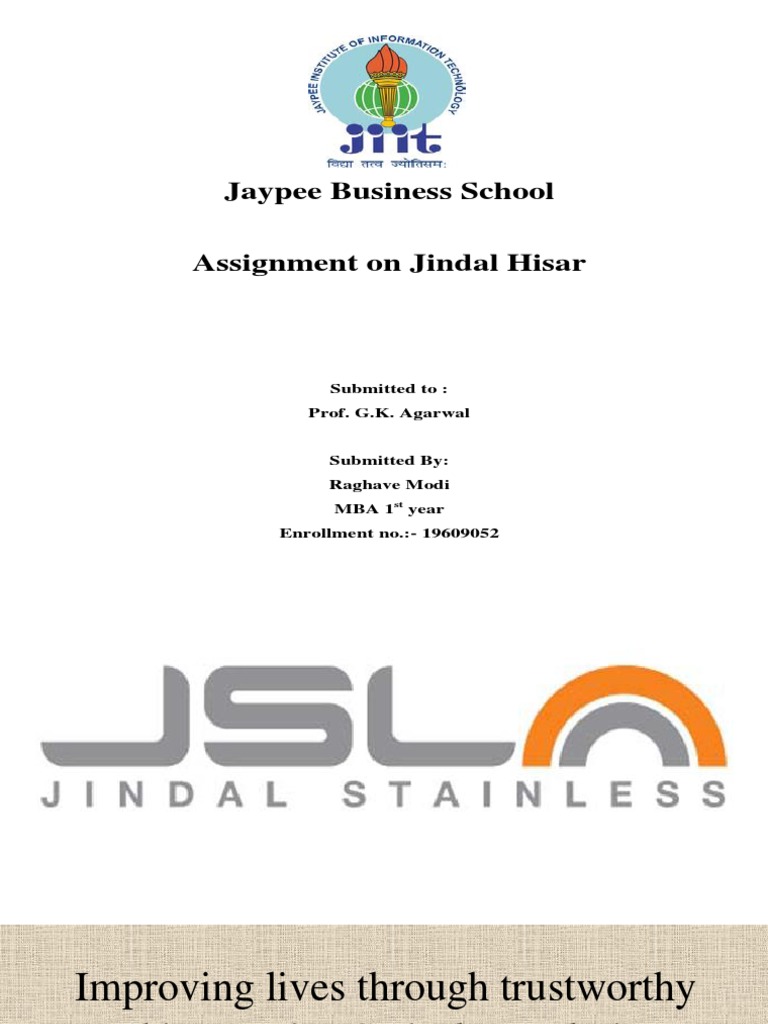Jindal Stainless Steel Jindal Hisar PDF Earnings Before Interest