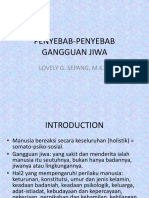 Penyebab-Penyebab Gangguan Jiwa