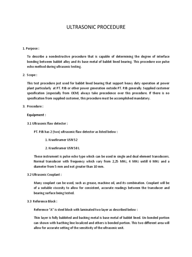 Ultrasonic Testing for Babbited Bearings | PDF | Ultrasound | Bearing ...
