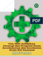Visi Misi Kebijakan Strategi Dan Program Kerja Nasional k3 2007 2010