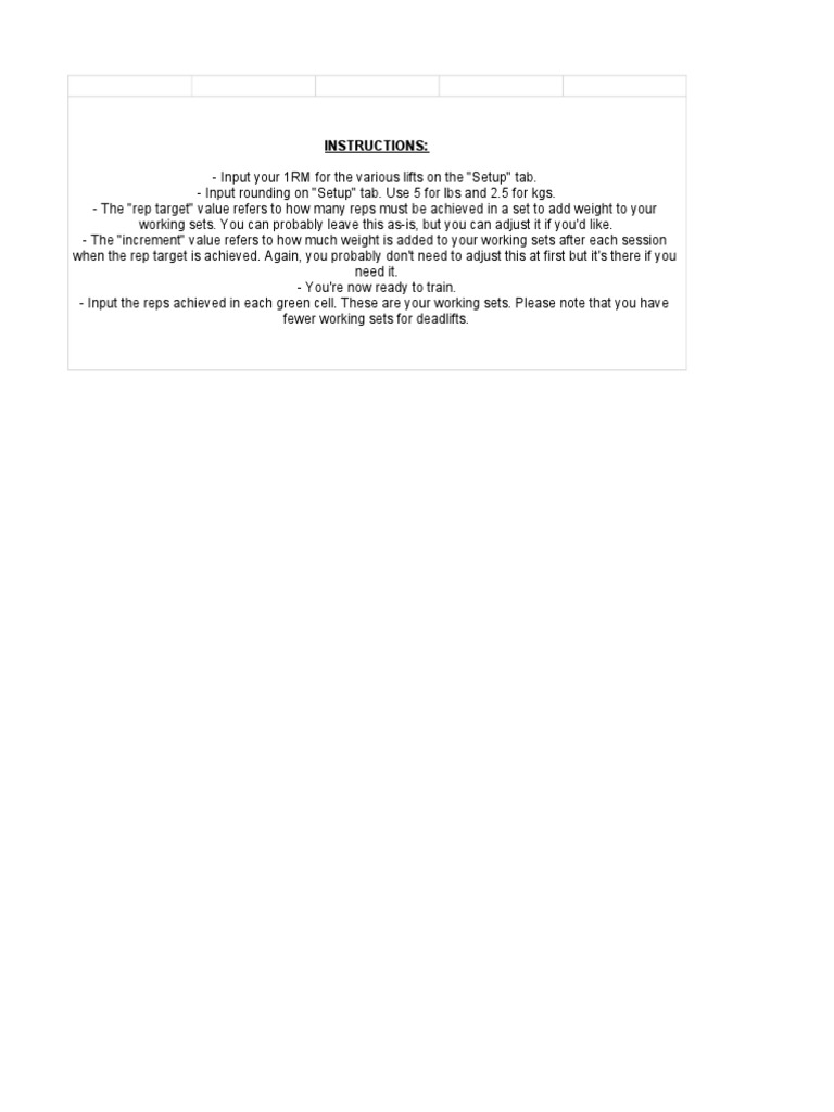 Greyskull LP Training Program Guide | PDF | Physical Exercise ...