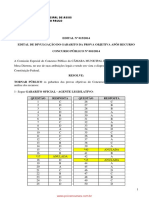 Câmara de Assis 2014-Gabarito